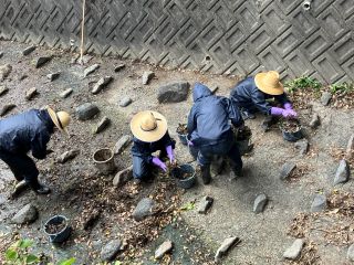 お掃除中